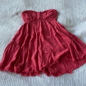 Pink/Red strapless Free people dress.